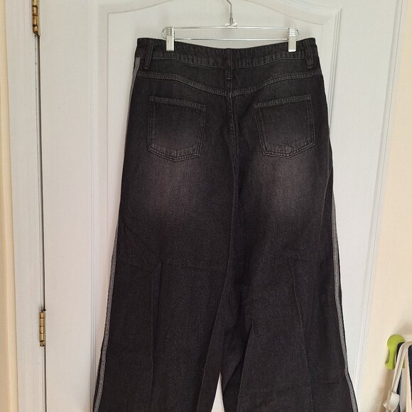 NWT Adidas Adicolor Adilenium Denim Wide Pants Women Size 30/30 - Picture 7 of 8